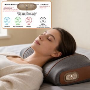 3-in-1 Neck Massager Pillow with Heat & Vibration